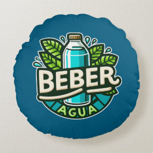 Beber agua round cushion