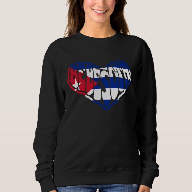 Bebesota Cuban Flag Reggaetón No Eres Bebecita Ere Sweatshirt (Front)