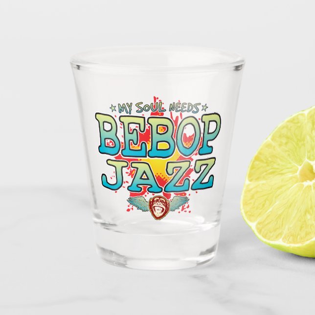 Bebop Jazz Soul Shot Glass (Front)