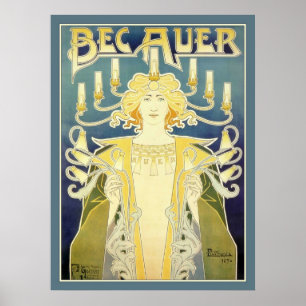 Bec Auer (Blue) Poster