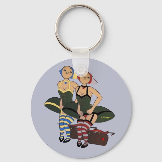 bécassine bécagne badge key ring (Front)