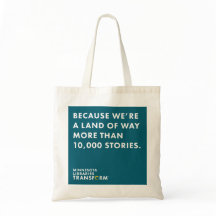 Because 10,000 Stories Teal Tote