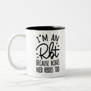 Because BCBAs Need Heroes Too Two-Tone Coffee Mug