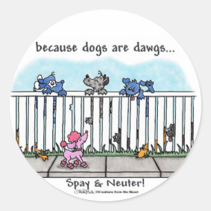 Because Dogs are Dawgs Classic Round Sticker