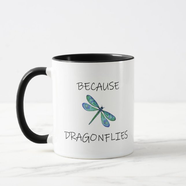 Because Dragonflies Mug (Left)