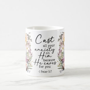 Because He Cares for You Coffee Mug
