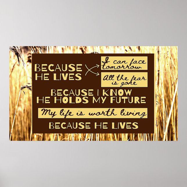 Because HE lives Poster (Front)