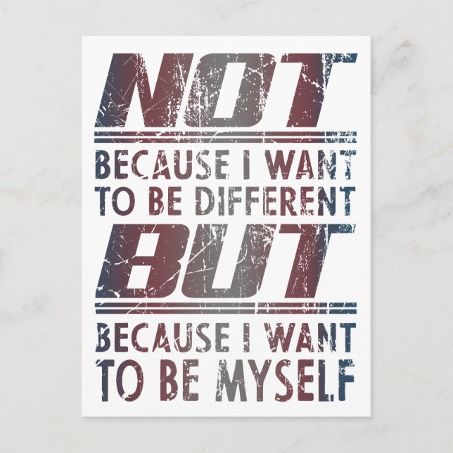 because i want to be - Transgender Pride Postcard (Front)