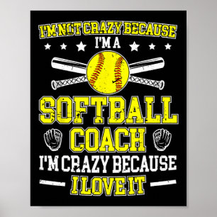 Because I'm A Softll Coach Softll Coaching Poster