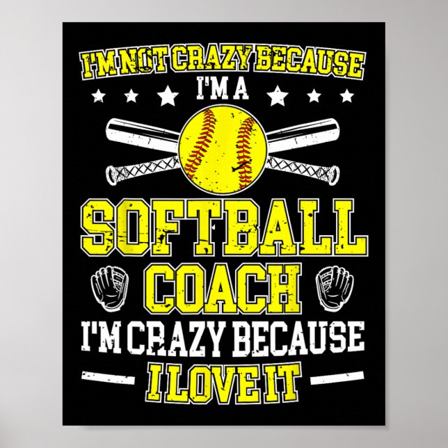 Because I'm A Softll Coach Softll Coaching  Poster (Front)