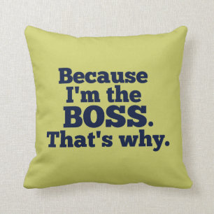 Because I'm the boss, that's why. Cushion