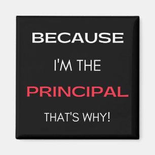 Because I'm The Principal That's Why Magnet
