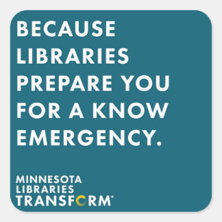 Because Know Teal Square Sticker