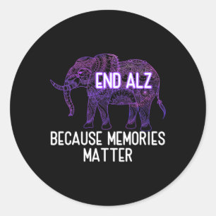 Because Memories Problem Elephant Heimer Classic Round Sticker