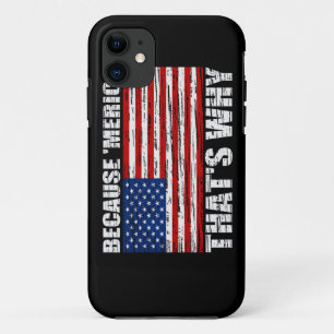 BECAUSE MERICA Distressed US Flag iPhone 5 Case