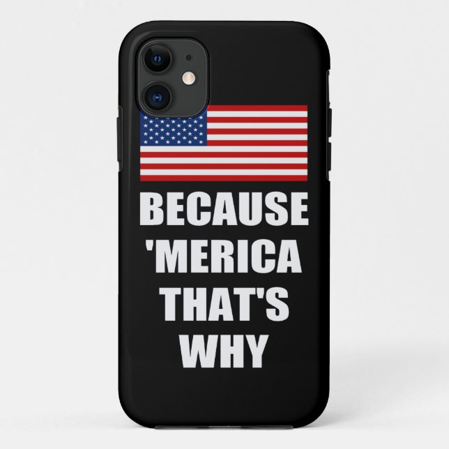 BECAUSE MERICA THAT'S WHY US Flag iPhone 5 Case (Back)