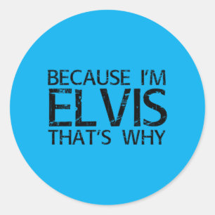 Because Retro Rock Singer Thats Why Funny Classic Round Sticker