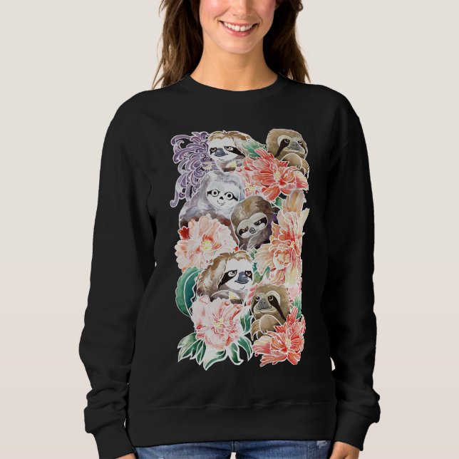 Because Sloths Water Colour Sweatshirt (Front)
