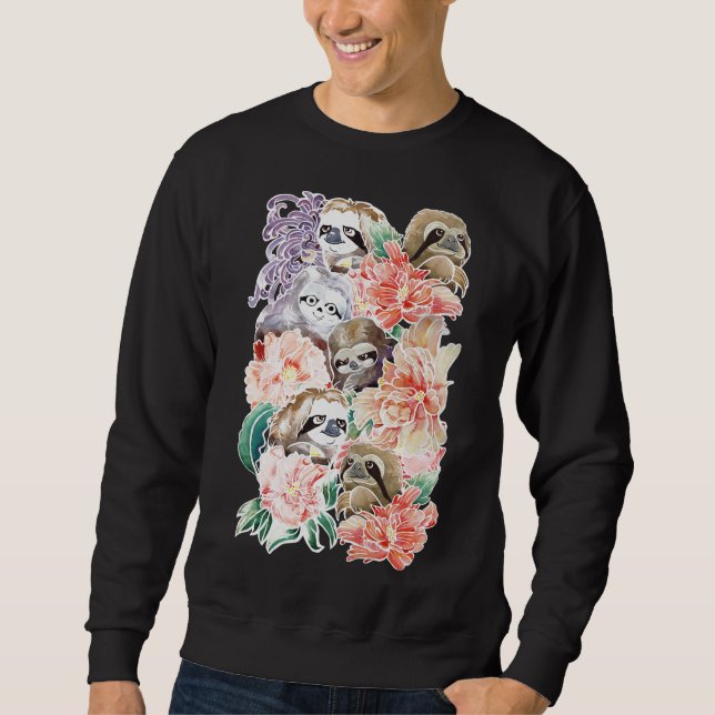 Because Sloths Water Colour Sweatshirt (Front)