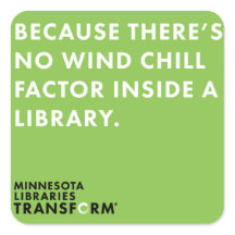 Because Wind Chill Green Square Sticker