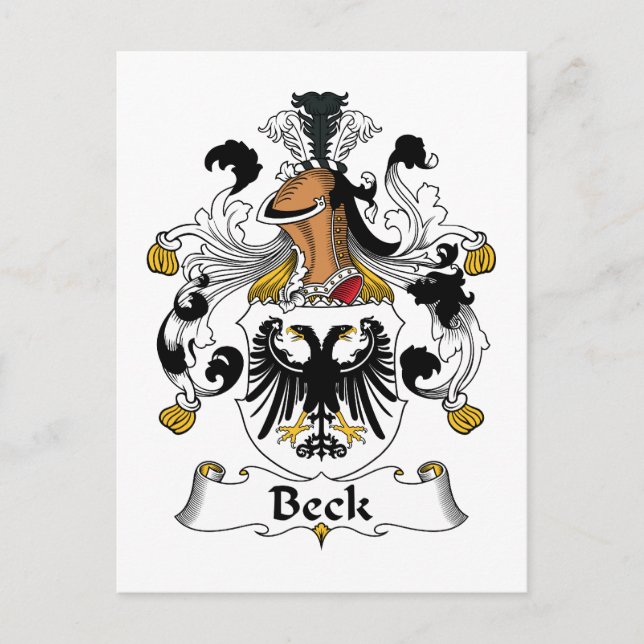 Beck Family Crest Postcard (Front)