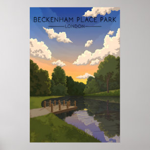 Beckenham Place Park London Travel Poster