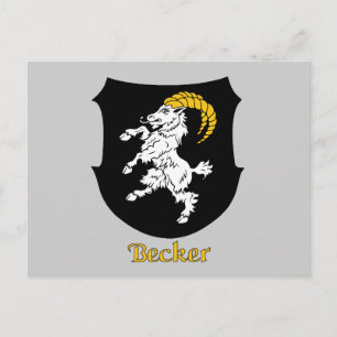 Becker Family Shield Postcard