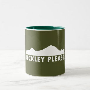 Beckley West Virginia Please Two-Tone Coffee Mug