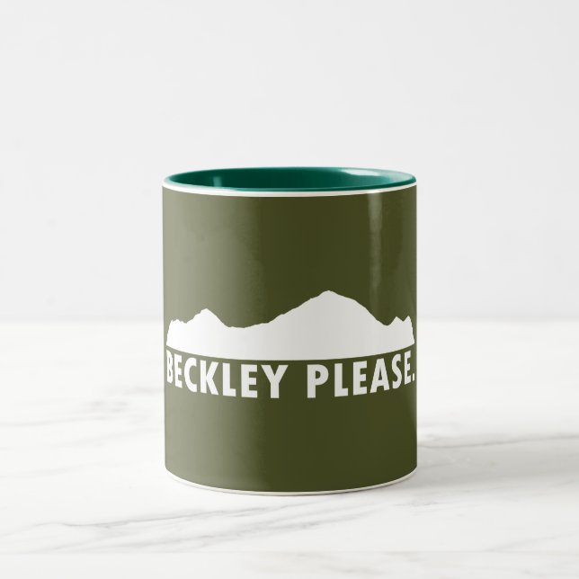 Beckley West Virginia Please Two-Tone Coffee Mug (Center)