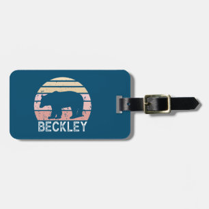 Beckley West Virginia Retro Bear Luggage Tag