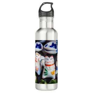 Beckoning cat figurines 710 ml water bottle