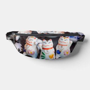 Beckoning cat figurines bum bags
