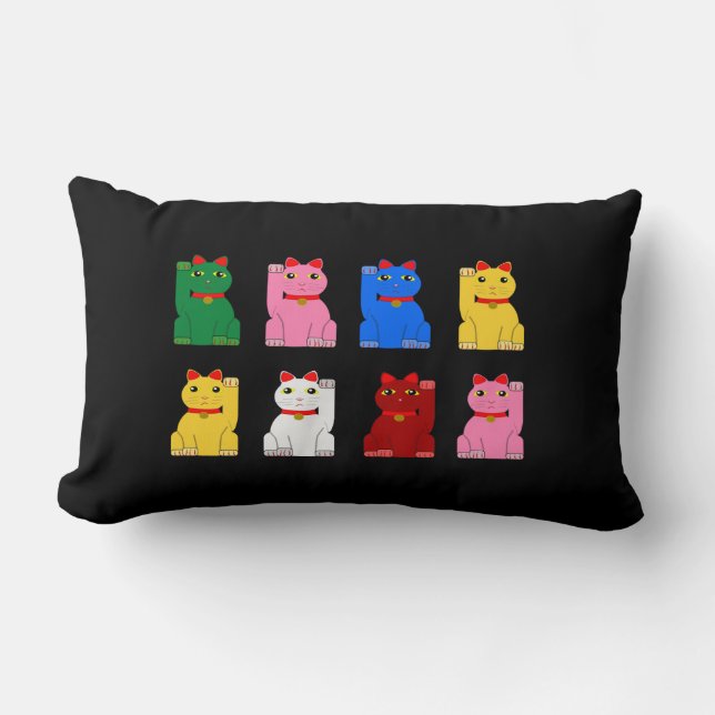 beckoning cat lumbar cushion (Front)