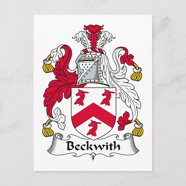 Beckwith Family Crest Postcard (Front)