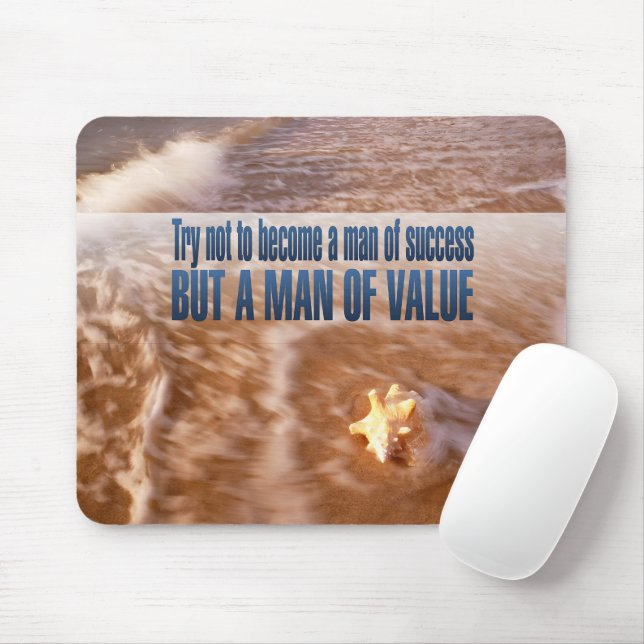 "Become a man of value" Inspirational Quote Mouse Pad (With Mouse)