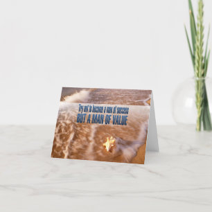 "Become a man of value" Inspirational Quote Thank You Card