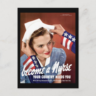 Become A Nurse Your Country Needs You Postcard