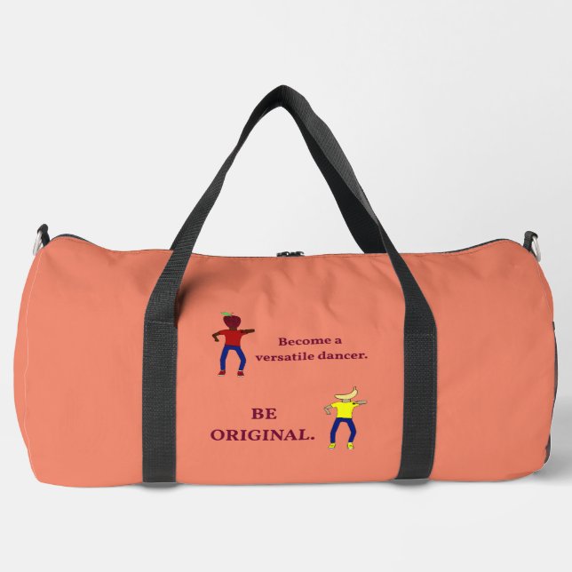 Become a Versatile Dancer Salmon Duffle Bag (Front)