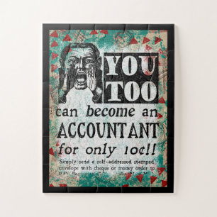 Become An Accountant Jigsaw Puzzle - Funny Vintage