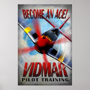 Become An Ace - Pilot Training Poster