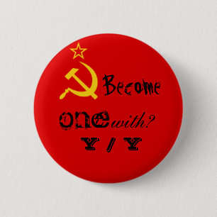 Become one with? Y / Y 6 Cm Round Badge