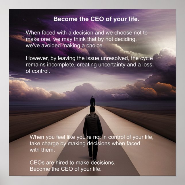 Become the CEO of your life. Poster (Front)