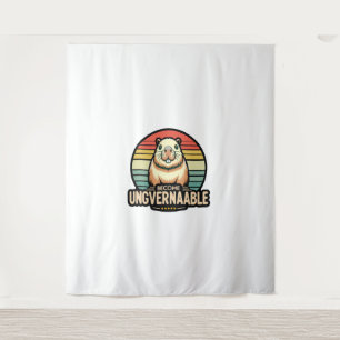 Become Ungovernable Baby Moo Deng Funny Saying Lon Tapestry