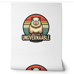Become Ungovernable Baby Moo Deng Funny Saying Lon Wallpaper