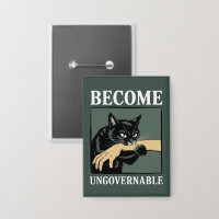 Become Ungovernable Funny Animal Anarchy Gift Cat