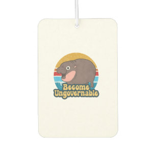 Become Ungovernable Funny Baby Hippo Moo Deng Funn Car Air Freshener