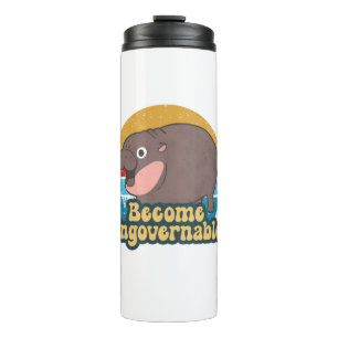 Become Ungovernable Funny Baby Hippo Moo Deng Funn Thermal Tumbler