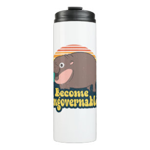 Become Ungovernable Funny Baby Hippo Moo Deng Funn Thermal Tumbler