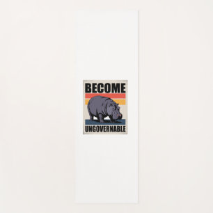 Become Ungovernable Funny Baby Hippo Moo Deng Long Yoga Mat