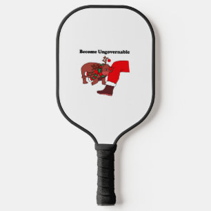 Become Ungovernable Funny Moo Deng Christmas Moo D Pickleball Paddle